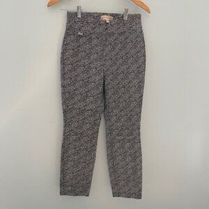 Philosophy Black/White Patterned Stretch Pull-On Pants Size XS